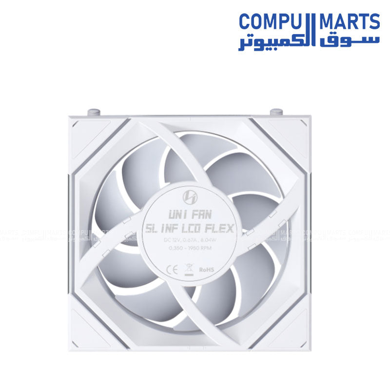 Lian Li UNI FAN SL-INF LCD FLEX 120mm ARGB FDB Case Fan with 1.8” LCD