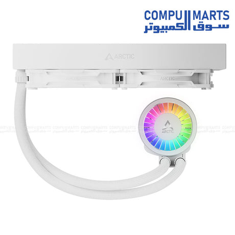 ARCTIC Liquid Freezer III PRO 280 A-RGB high-performance CPU liquid cooler with dual 140mm fans, VRM cooling, and Intel/AMD support.