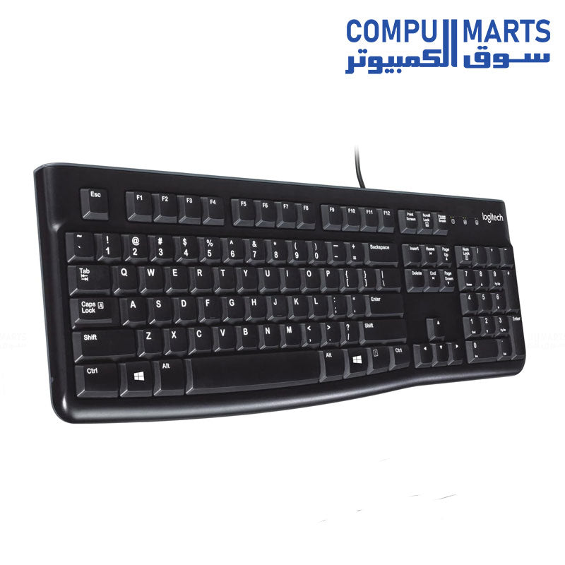 Logitech MK120 wired keyboard and mouse combo Arabic English edition black Egypt
