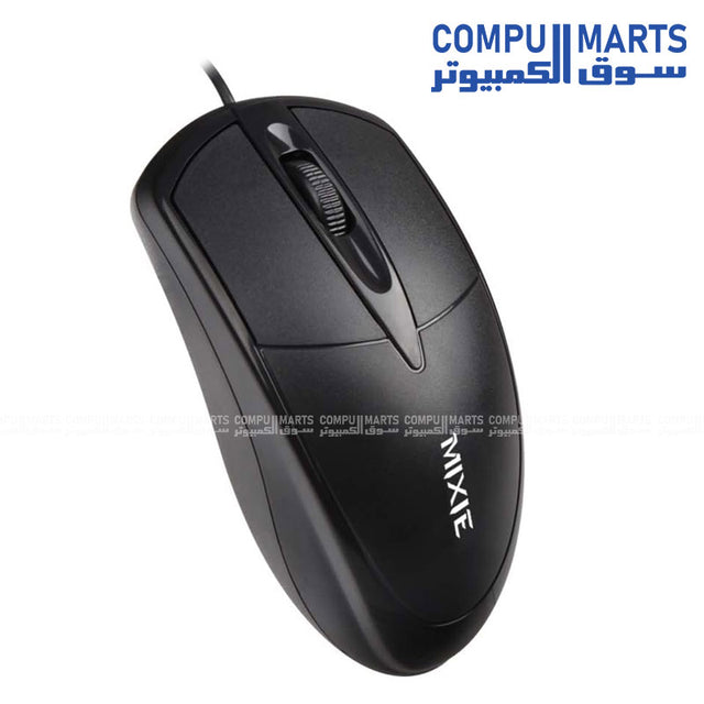 MIXIE X2 USB Wired Optical Mouse – Ergonomic Design for Gaming, Office, and Home Use