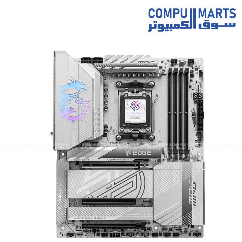 X870E EDGE TI WIFI – Motherboard – MSI – AM5 – Ryzen 9000 Support – DDR5 8400MT/s – PCIe 5.0 – Wi‑Fi 7 – Gaming ATX