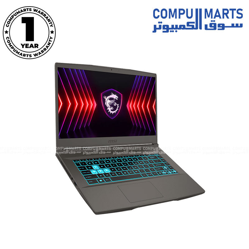 MSI B13UC-1000US gaming laptop with RTX 3050 and 15.6 inch 144Hz display