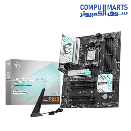 MSI B840- Gaming Plus- WiFi- AM5 -ATX -DDR5‑8000 -OC motherboard- Wi‑Fi 7
