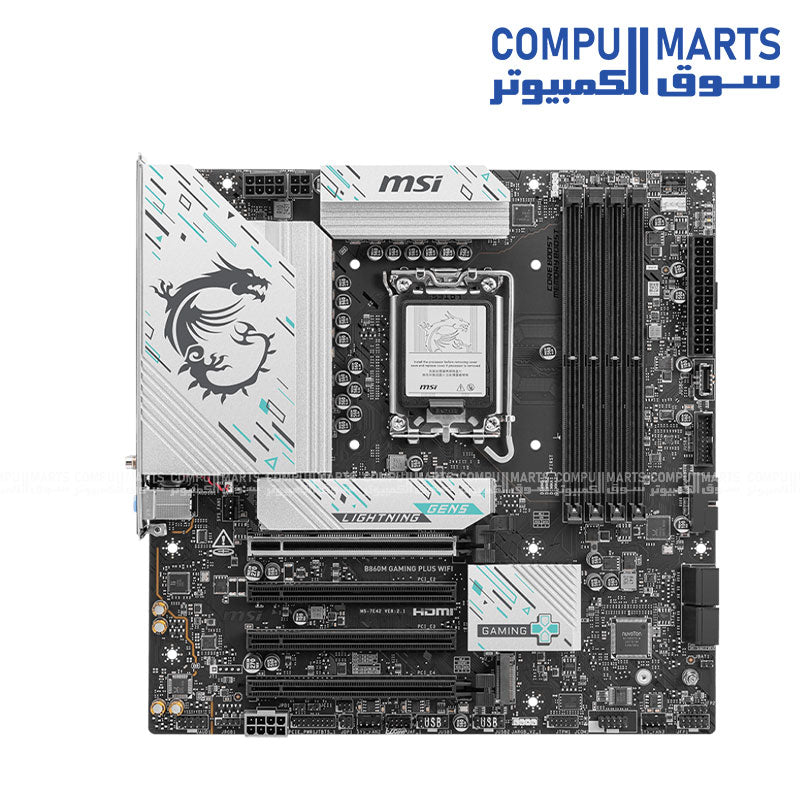 MSI- B860M- GAMING- PLUS -WIFI -LGA-1851- Micro-ATX- DDR5 -motherboard - PCIe -5.0- M.2 -Gen5 - Wi-Fi 7