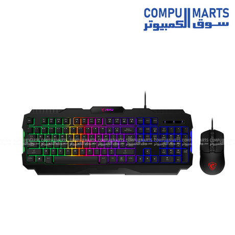 MSI- Forge -GK100- Combo -gaming -RGB -keyboard - 6400 DPI- optical mouse
