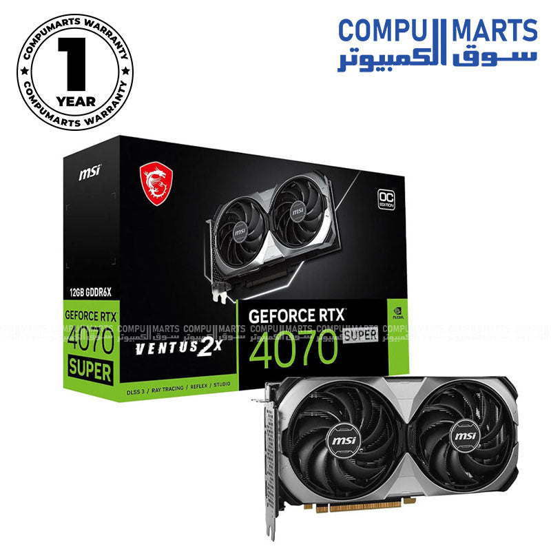 كارت شاشه MSI GeForce RTX 4070 SUPER 12G VENTUS 2X OC