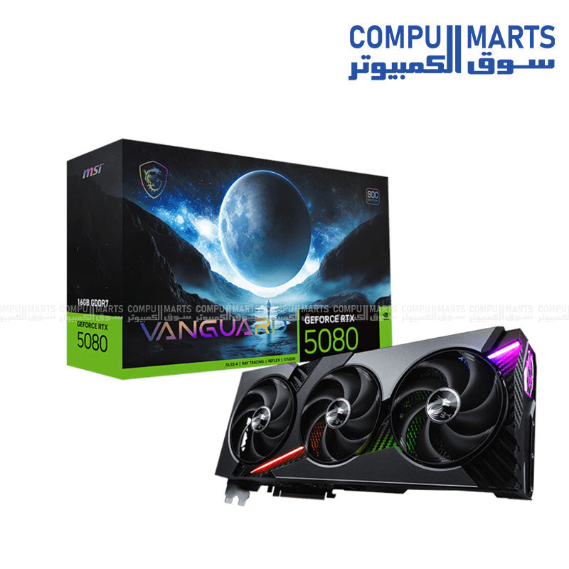 MSI RTX 5080 Vanguard OC 16GB high-performance gaming graphics card