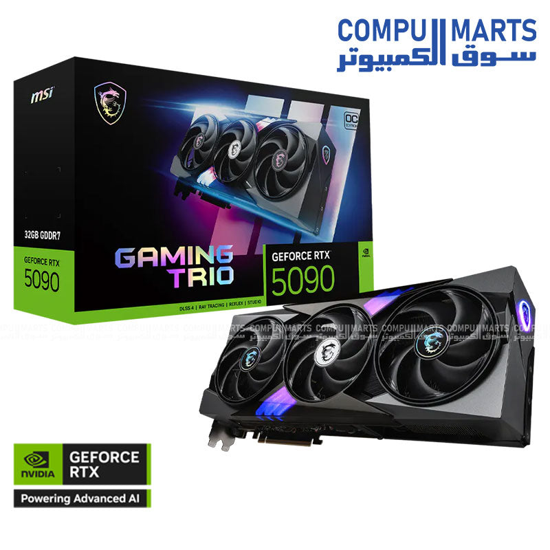 MSI GeForce RTX 5090 GAMING TRIO OC 32GB GDDR7 Graphics Card PCIe 5.0 High Performance GPU Egypt