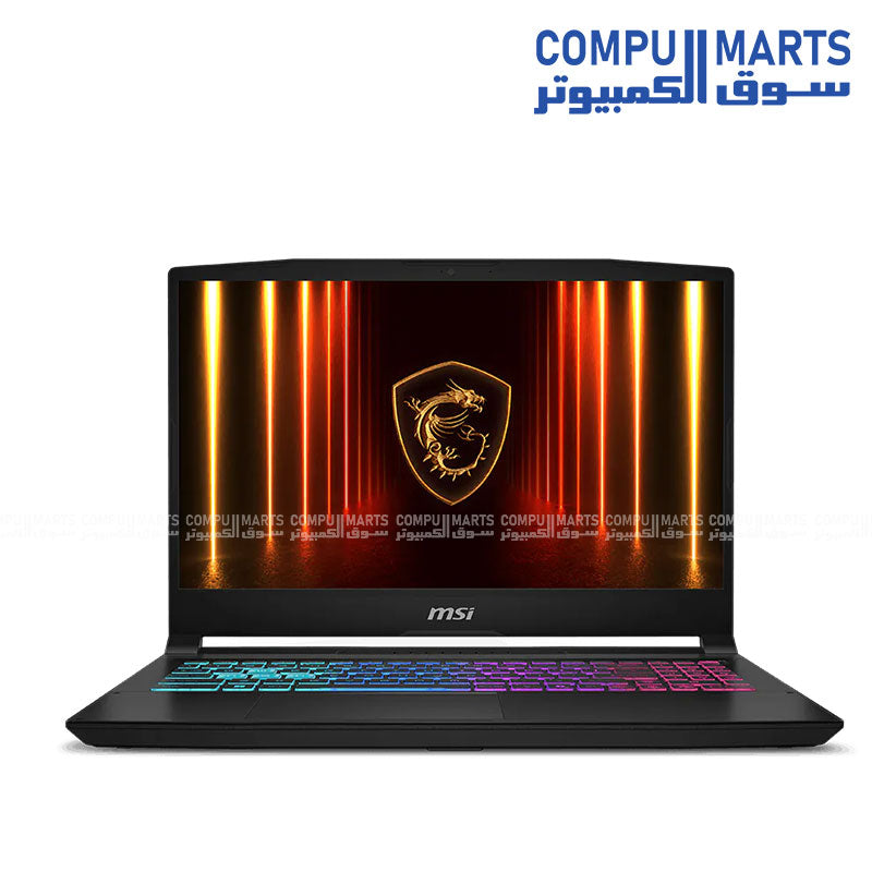 MSI Katana 15 HX B14WGK laptop featuring 16GB DDR5 memory, 1TB PCIe Gen4 SSD, Windows 11 Home for users in Egypt