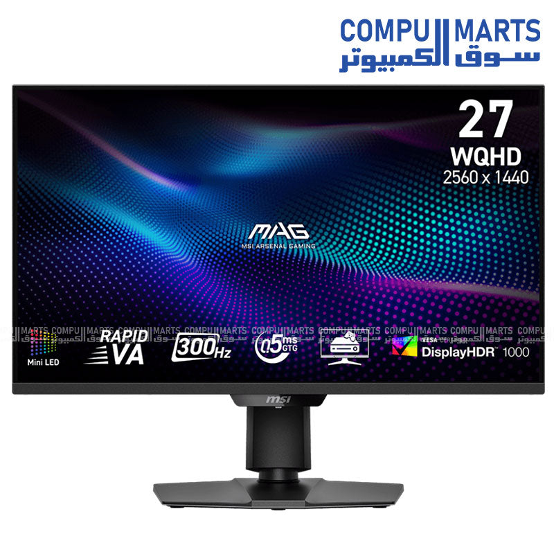 MSI MAG 274QPF X30MV – Gaming Monitor – MSI – 27 inch WQHD 300Hz Mini-LED HDR1000 Adaptive-Sync