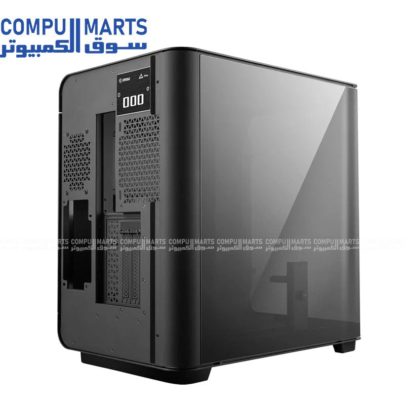 MEG MAESTRO 700L PZ mid-tower PC case featuring an aluminum unibody chassis, back-connect motherboard support, and vented front panel for gaming PC builds in Egypt.