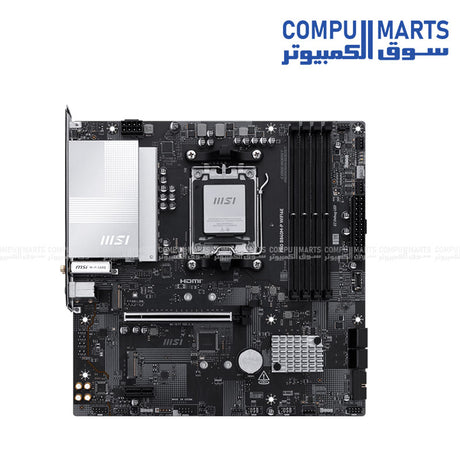 MSI PRO B840M-P WIFI6E Motherboard, AMD B840 chipset, AM5 socket, DDR5 support, PCIe 4.0, 2.5G LAN, Wi-Fi 6E, HDMI 2.1, Micro ATX motherboard