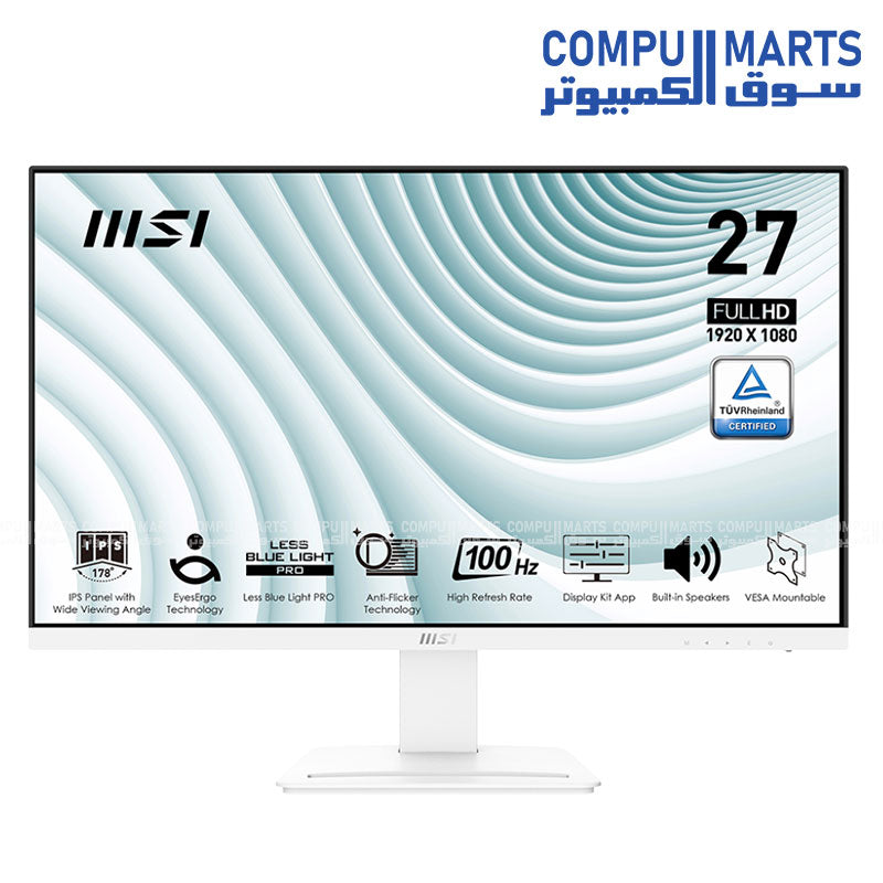 MSI PRO MP273AW – Monitor – MSI – 27 inch FHD 100Hz IPS with Built-in Speakers