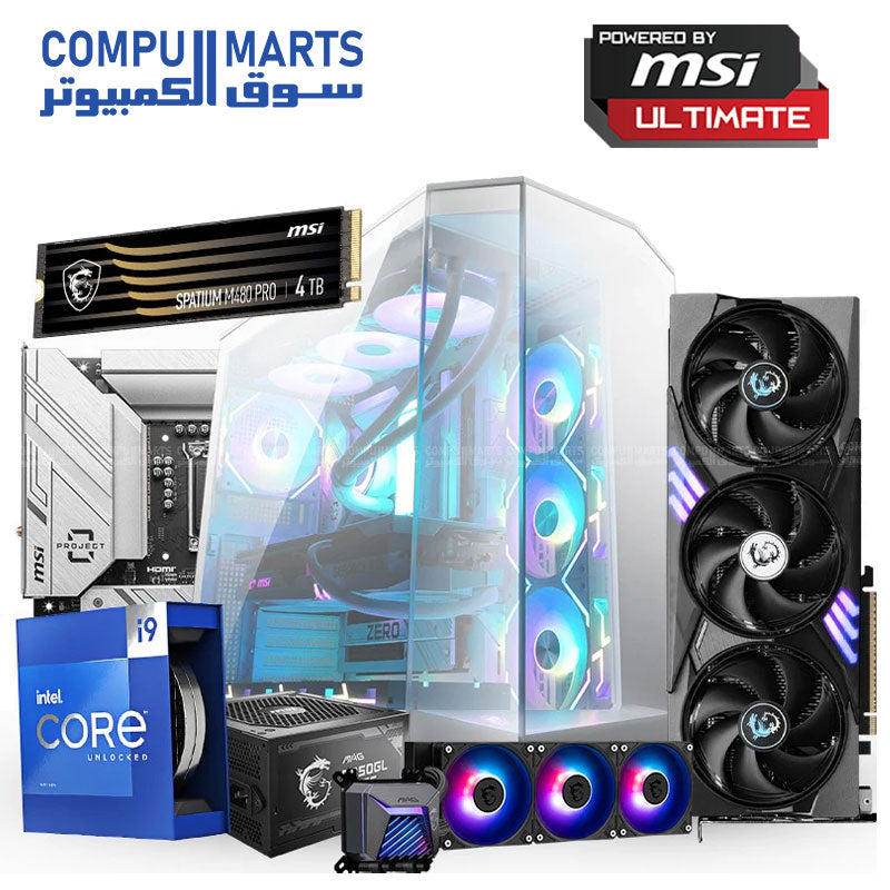 MSI PROJECT ZERO - i9-14900K - RTX 5060 Ti GAMING TRIO - DDR5 - AIO 360 - PANO WHITE