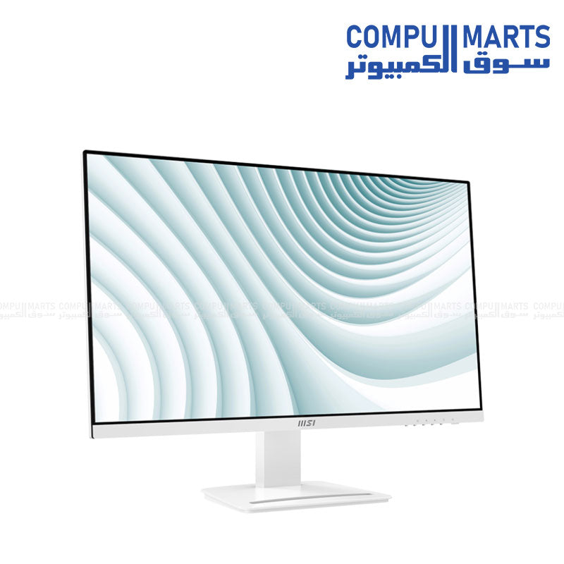 MSI Pro MP273AW 27-Inch White FHD IPS Monitor with 100Hz Refresh Rate, 1ms Response Time, Adaptive Sync – Ideal for Business and Office Use in Egypt