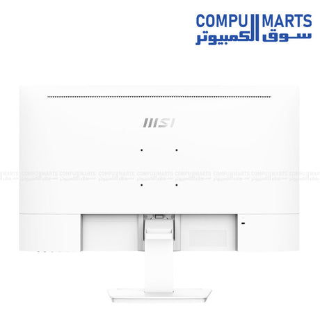 MSI Pro MP273AW 27-Inch White FHD IPS Monitor with 100Hz Refresh Rate, 1ms Response Time, Adaptive Sync โ Ideal for Business and Office Use in Egypt
