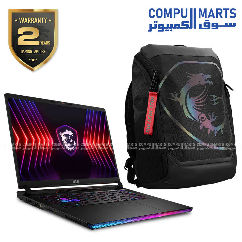 RAIDER-GE78-HX-14VIG-GAMING LAPTOP-MSI-Intel Core-i9-14900HX-2TB-SSD-32GB-RAM- RTX 4090-Win11