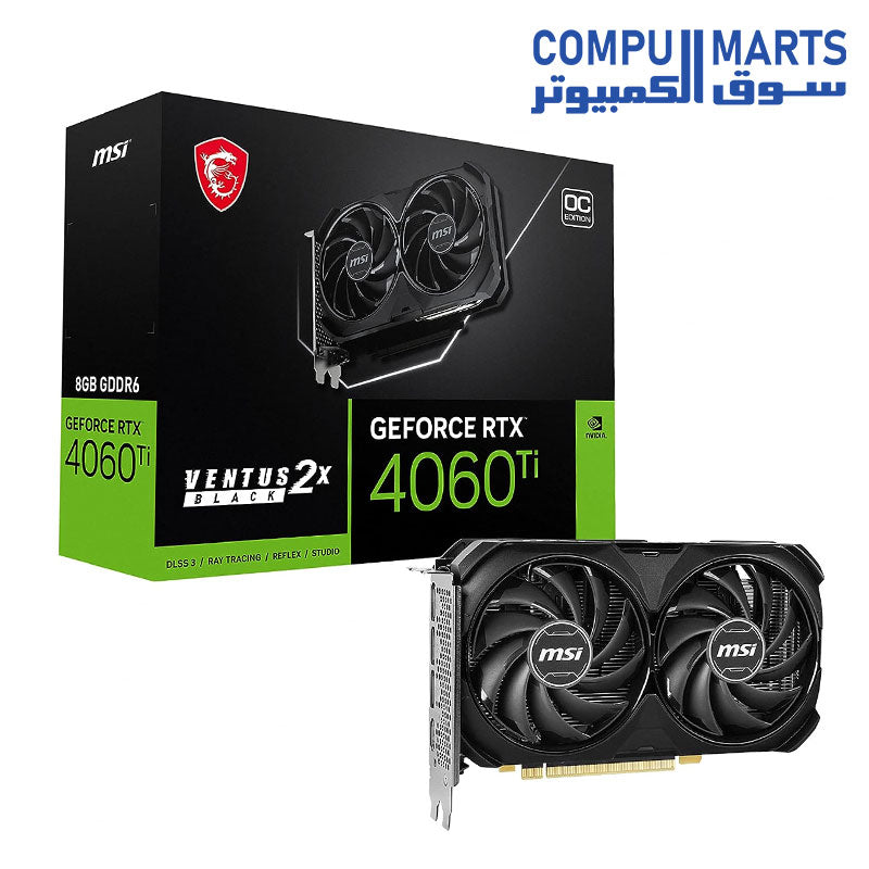 RTX 4060 TI-GRAPHIC CARDS-MSI-Ventus-2X-OC-8GB-GDDR6