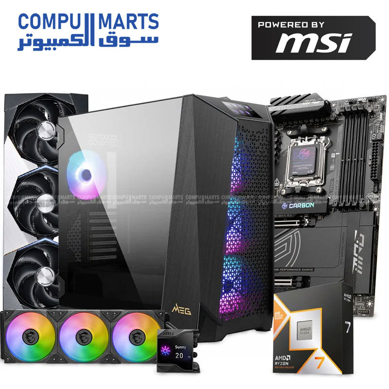 MSI SUPRIM BUILD โ Ryzen 7 9800X3D + RTX 5090 SUPRIM