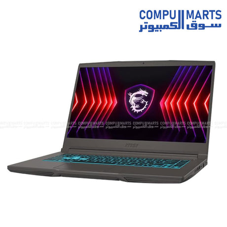 MSI Thin 15 B13VE Gaming Laptop Cosmos Grey – Front View (Egypt)