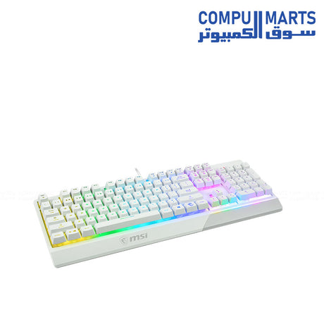 MSI Vigor GK30 RGB Gaming Keyboard with Mechanical-Like Switches and Water Resistance – Ideal for Gaming Setups in Egypt