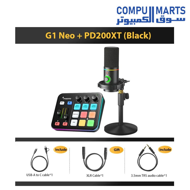 Maonocaster G1 NEO Gaming Audio Mixer Interface available at Compumarts Egypt