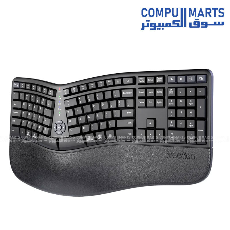 Meetion Director WE2 wireless Arabic keyboard and mouse combo with dual mode 2.4GHz Wireless and Bluetooth
