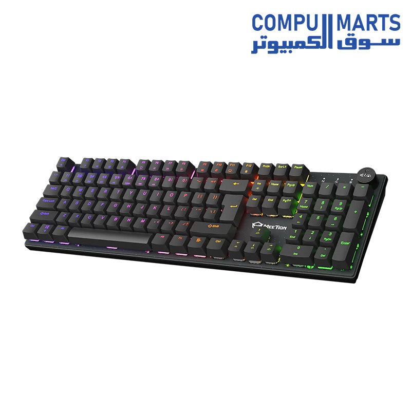 Meetion MK009RD Arabic mechanical keyboard with Red switch and 104-key full anti-ghosting