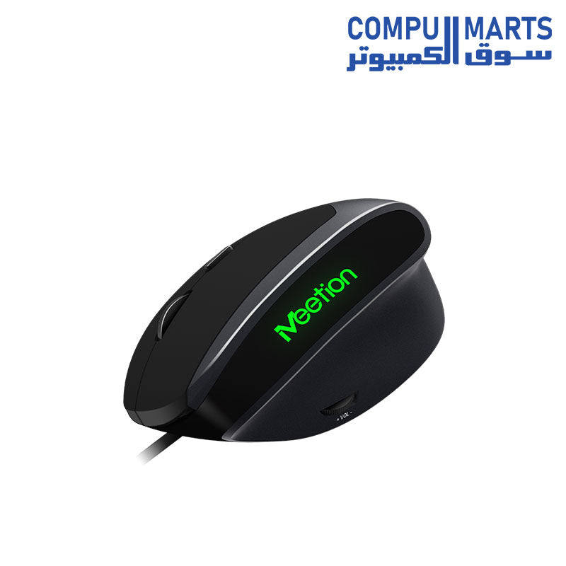 فأرة Meetion MT-M390 السلكية العمودية المريحة مع إضاءة حمراء LED
