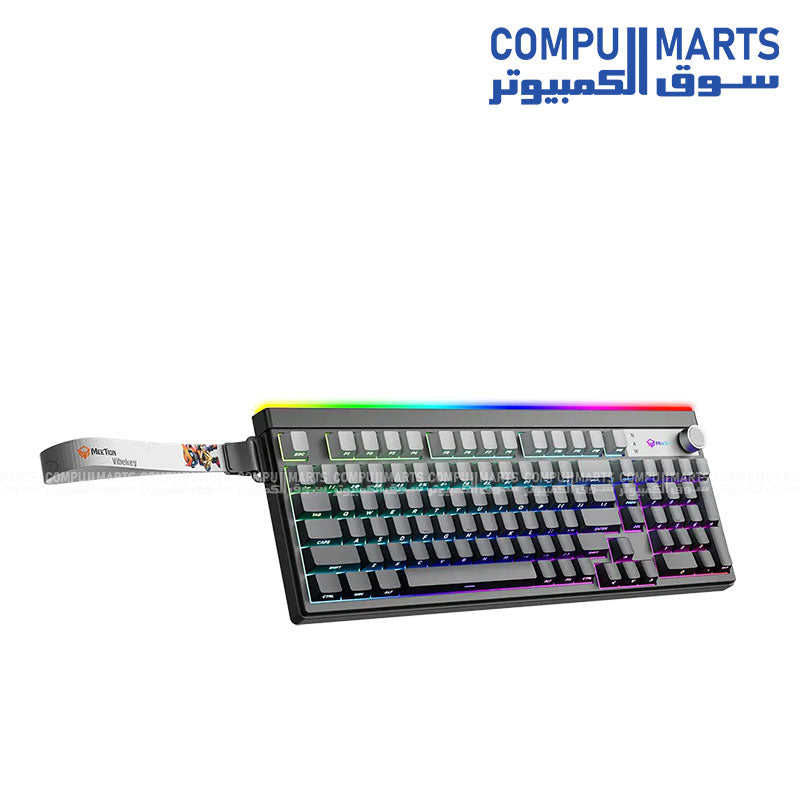 Meetion Vibekey B98 wireless gaming keyboard in Black with RGB backlighting for gaming in Egypt
