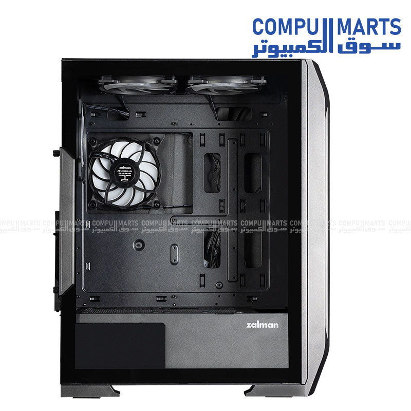 ZALMAN N7 PLUS V2 ATX Case RGB Fans Tempered Glass Front View