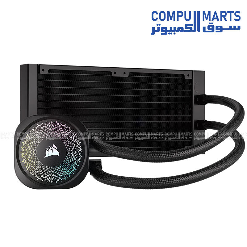 Corsair Nautilus 240 RS ARGB 240mm liquid CPU cooler dual fan radiator RGB cooling system Intel AMD compatible