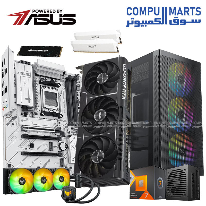 حزمة كمبيوتر للألعاب | معالج i5-12400F + MSI PRO H610M-E + بطاقة رسومات MSI RTX 3050 سعة 6 جيجابايت + ذاكرة وصول عشوائي (RAM) سعة 8 جيجابايت + قرص SSD سعة 240 جيجابايت + هيكل Antec AX65 ARGB + مزود طاقة