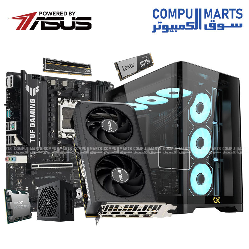NINJA FLEX AMD – R5 8400F + B840M WiFi + DDR5 + M450 500GB + 750W PSU (خيارات متعددة لوحدة معالجة الرسومات)