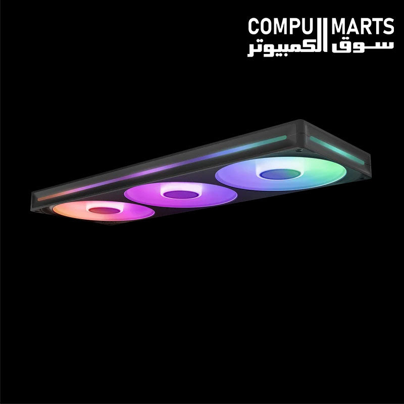 NZXT F420 RGB Core RGB PWM cooling fans featuring Fluid Dynamic Bearing and 8 LEDs per fan