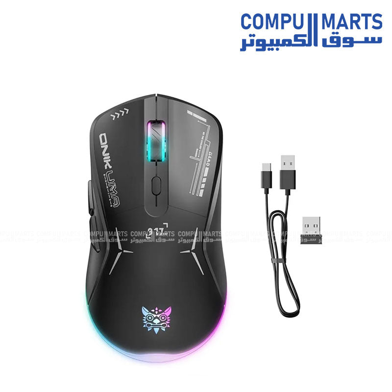 ONIKUMA CW917 RGB Dual-Mode Gaming Mouse – 2.4GHz Wireless