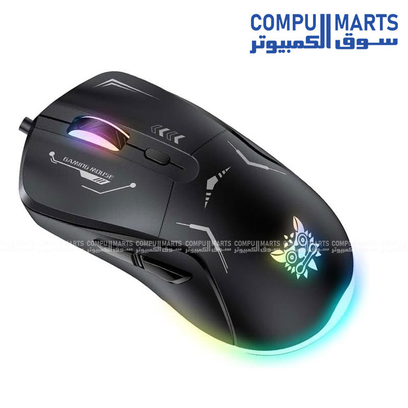 ONIKUMA CW917 RGB Gaming Mouse – 3600 DPI – 6 Programmable Buttons – Black