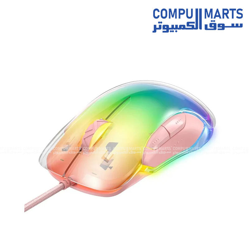 ONIKUMA -CW925- RGB- Wired -Gaming- Mouse- Transparent -12800 DPI