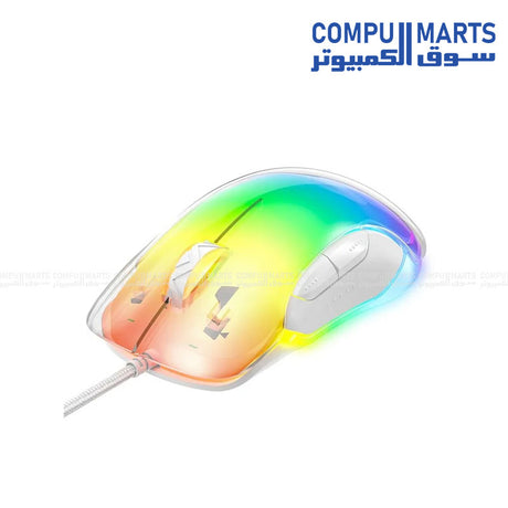 ONIKUMA -CW925- RGB- Wired -Gaming- Mouse- Transparent -12800 DPI