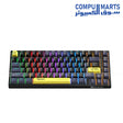 ONIKUMA- G52- 75% -Mechanical -Gaming -Keyboard- 82 Keys- RGB- Backlit Black -Blue Switches
