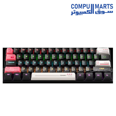 ONIKUMA G55 Mechanical Gaming Keyboard 61 Keys RGB Backlit Wired Black