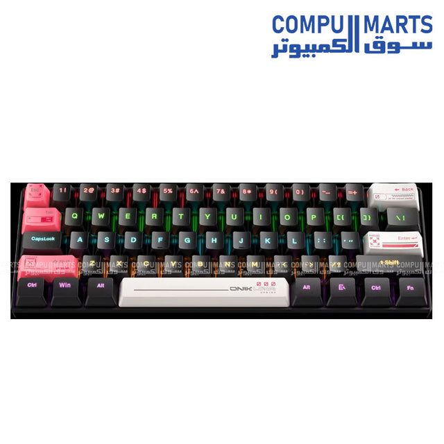 ONIKUMA G55 Mechanical Gaming Keyboard 61 Keys RGB Backlit Wired Black