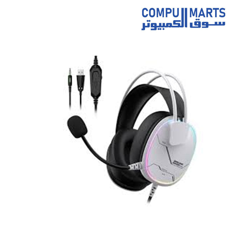 ONIKUMA X91 3.5mm Gaming Headset RGB Lighting Effects 50mm Horn USB Plus 3.5mm Interface HD Microphone 20Hz-20KHz Frequency Range