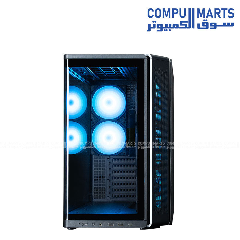 Zalman P60 BLACK / WHITE – ATX Mid Tower Tempered Glass 5 Fans USB-C 435mm GPU 360mm Radiator
