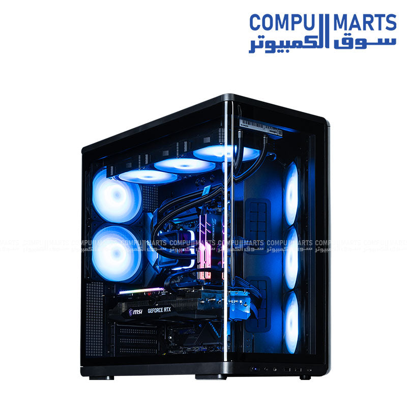 Zalman P60 BLACK / WHITE – ATX Mid Tower Tempered Glass 5 Fans USB-C 435mm GPU 360mm Radiator