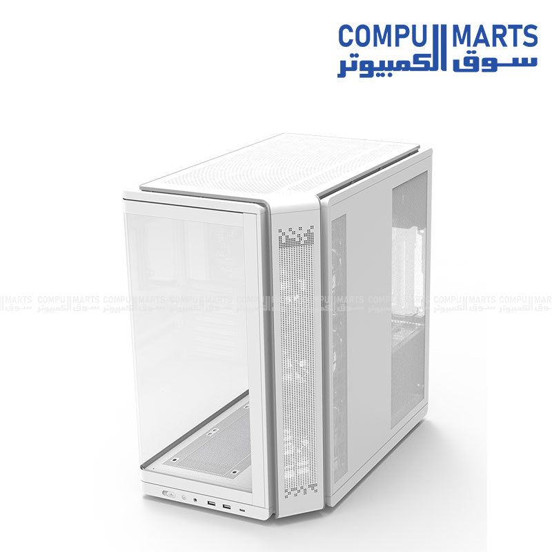 Zalman P60 BLACK / WHITE – ATX Mid Tower Tempered Glass 5 Fans USB-C 435mm GPU 360mm Radiator
