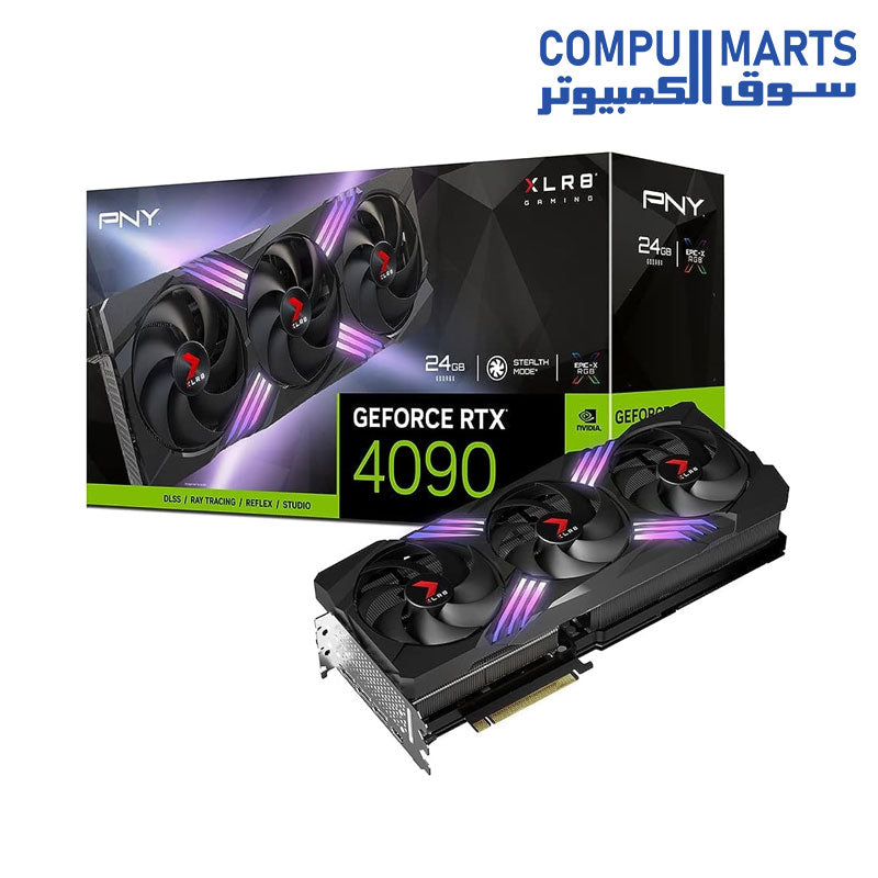 PNY GeForce RTX™ 4060 8GB XLR8 Gaming VERTO™ EPIC-X RGB Triple Fan