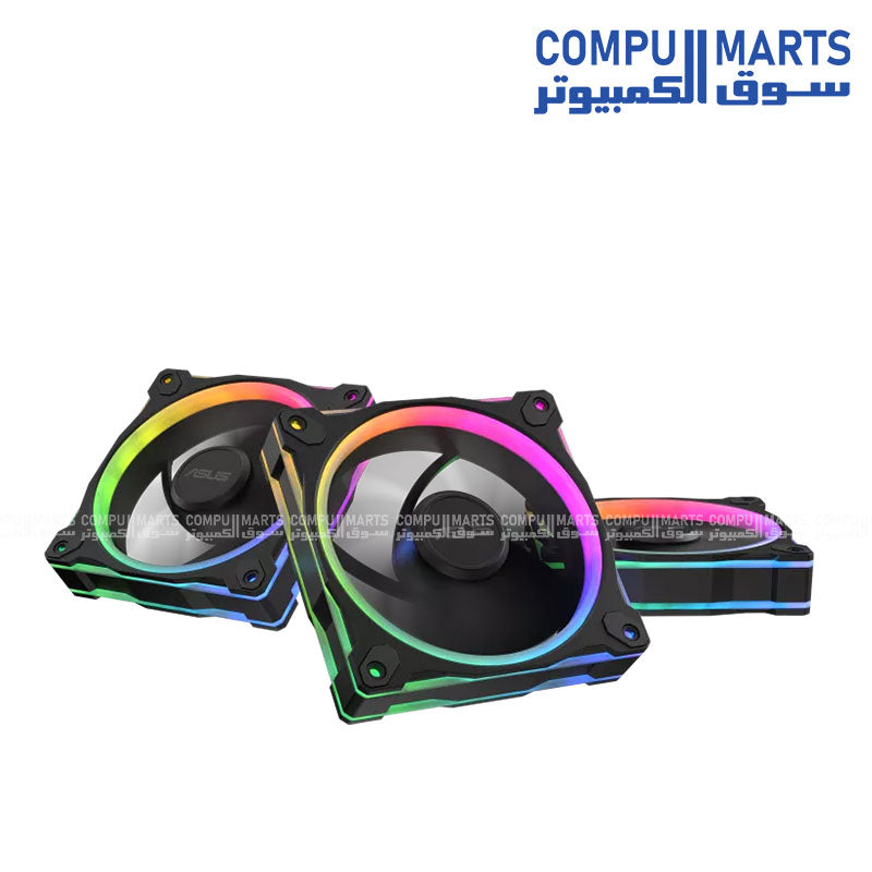 ASUS Prime MR120 ARGB Fan Triple Pack with 120mm RGB cooling for gaming PC in Egypt