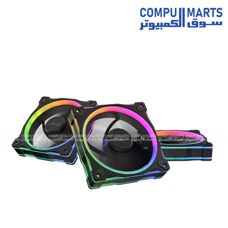 ASUS Prime MR120 ARGB Fan Triple Pack with 120mm RGB cooling for gaming PC in Egypt