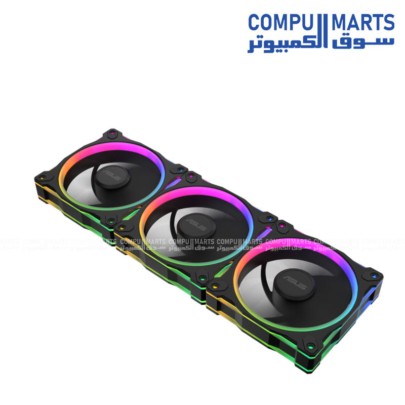ASUS Prime MR120 ARGB Fan Triple Pack with 120mm RGB cooling for gaming PC in Egypt